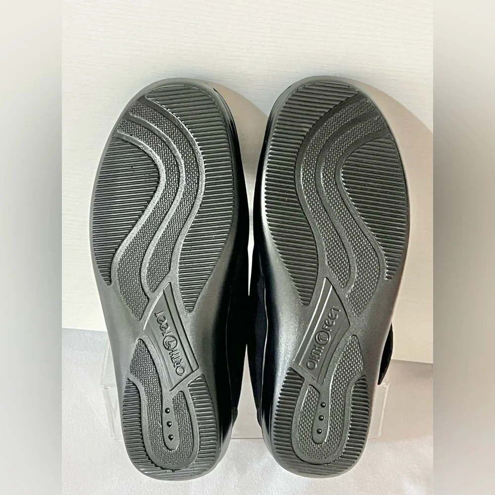 OrthoFeet Ortho-Cushion System Orthopedic Black Shoes Womens 8.5 XX Wide - Picture 6 of 8